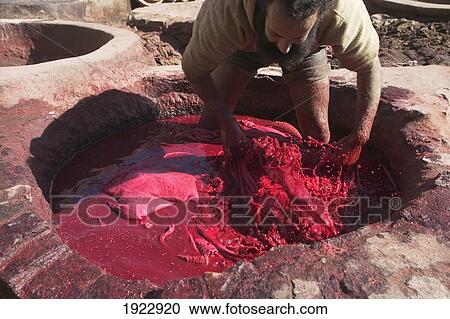 Man Working At Tannery In Medina, Fes, Morocco View Large Photo Image Stock Image - Man Working At Tannery In Medina, Fes, Morocco. Fotosearch