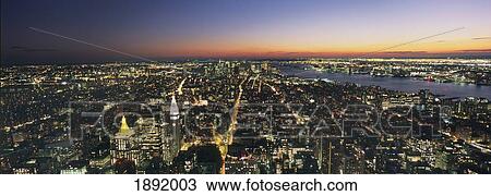 Manhattan Island At Dusk View Large Photo Image Stock Image - Manhattan Island At Dusk. Fotosearch