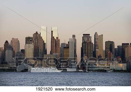 Manhattan Skyline Viewed From Weehawken View Large Photo Image Stock Image - Manhattan Skyline Viewed From Weehawken. Fotosearch