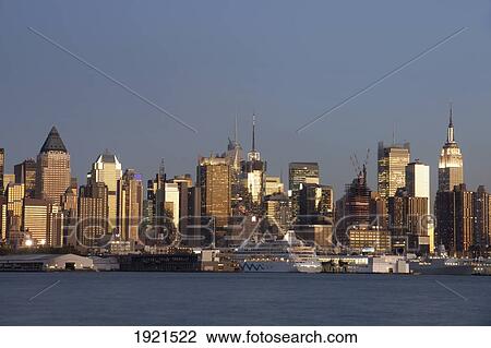Manhattan Skyline Viewed From Weehawken View Large Photo Image Stock Image - Manhattan Skyline Viewed From Weehawken. Fotosearch