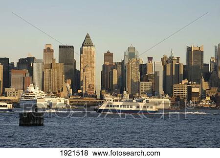 Stock Photo - Manhattan Skyline Viewed From Weehawken. Fotosearch