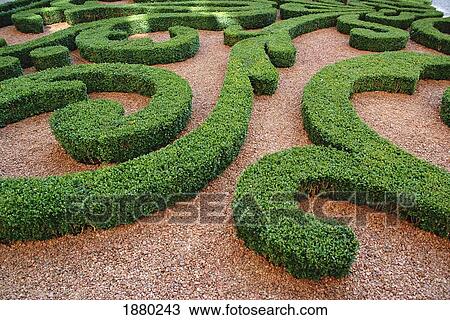 Stock Image - Manicured Gardens In Paris. Fotosearch