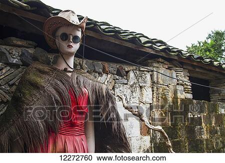 Stock Image - Mannequin, Xidi, Anhui, China. Fotosearch