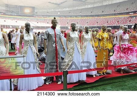 Stock Image - Mannequins Wearing Formal Wear; Beijing China. Fotosearch