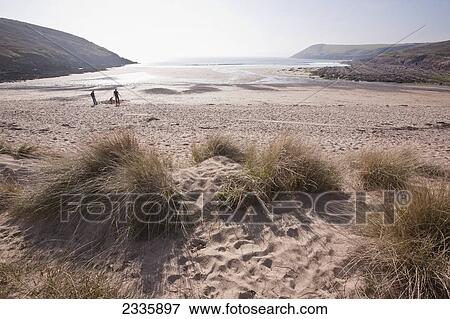 Manorbier Beach; Pembrokeshire Coast Path, Wales, United Kingdom View Large Photo Image Stock Photo - Manorbier Beach; Pembrokeshire Coast Path, Wales, United Kingdom. Fotosearch