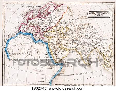 Stock Photography - Map Of Europe Northern Africa And Western Asia Orbis Veteribus Notus From The Atlas Of Ancient Geography By Samuel Butler Published London Circa 1829. Fotosearch