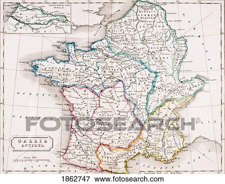 Map Of France Gallia Antiqua From The Atlas Of Ancient Geography By Samuel Butler Published London Circa 1829 View Large Photo Image Stock Photo - Map Of France Gallia Antiqua From The Atlas Of Ancient Geography By Samuel Butler Published London Circa 1829. Fotosearch