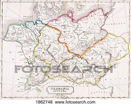 Map Of Germany Germania Antiqua From The Atlas Of Ancient Geography By Samuel Butler Published London Circa 1829 View Large Photo Image Stock Photo - Map Of Germany Germania Antiqua From The Atlas Of Ancient Geography By Samuel Butler Published London Circa 1829. Fotosearch
