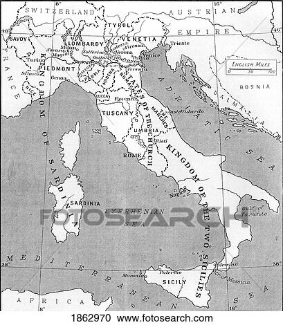 Map Of Italy In 1815. From The Book Europe In The Nineteenth Century An Outline History, Published 1916 View Large Photo Image Stock Image - Map Of Italy In 1815. From The Book Europe In The Nineteenth Century An Outline History, Published 1916. Fotosearch