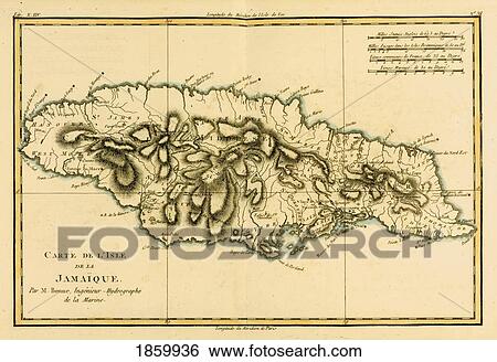 Map Of Jamaica Circa. 1760. From “Atlas De Toutes Les Parties Connues Du Globe Terrestre †By Cartographer Rigobert Bonne. Published Geneva Circa. 1760. View Large Photo Image Stock Photograph - Map Of Jamaica Circa. 1760. From “Atlas De Toutes Les Parties Connues Du Globe Terrestre †By Cartographer Rigobert Bonne. Published Geneva Circa. 1760.. Fotosearch