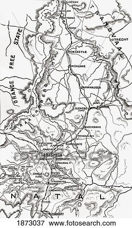 Map Of Northern Natal Circa. 1900. From The Book South Africa And The Transvaal War By Louis Creswicke, Published 1900 View Large Photo Image Stock Photo - Map Of Northern Natal Circa. 1900. From The Book South Africa And The Transvaal War By Louis Creswicke, Published 1900. Fotosearch