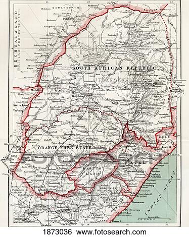 Map Of South African Republic, Orange Free State And Natal Circa. 1900. From The Book South Africa And The Transvaal War By Louis Creswicke, Published 1900. View Large Photo Image Stock Photograph - Map Of South African Republic, Orange Free State And Natal Circa. 1900. From The Book South Africa And The Transvaal War By Louis Creswicke, Published 1900.. Fotosearch