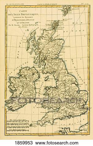 Map Of The British Isles, Circa. 1760. From “Atlas De Toutes Les Parties Connues Du Globe Terrestre †By Cartographer Rigobert Bonne. Published Geneva Circa. 1760. View Large Photo Image Stock Image - Map Of The British Isles, Circa. 1760. From “Atlas De Toutes Les Parties Connues Du Globe Terrestre †By Cartographer Rigobert Bonne. Published Geneva Circa. 1760.. Fotosearch