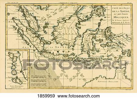 Map Of The Isles Of Sunda And The Moluccas Circa. 1760. From “Atlas De Toutes Les Parties Connues Du Globe Terrestre †By Cartographer Rigobert Bonne. Published Geneva Circa. 1760. View Large Photo Image Stock Photo - Map Of The Isles Of Sunda And The Moluccas Circa. 1760. From “Atlas De Toutes Les Parties Connues Du Globe Terrestre †By Cartographer Rigobert Bonne. Published Geneva Circa. 1760.. Fotosearch