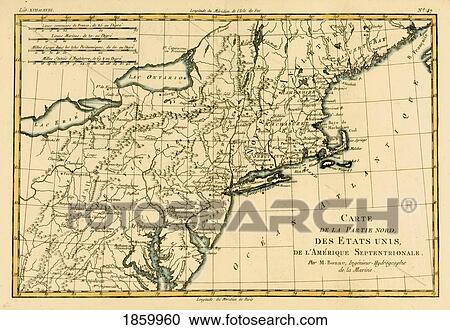 Map Of The Northern United States Of North America Circa. 1760. From “Atlas De Toutes Les Parties Connues Du Globe Terrestre †By Cartographer Rigobert Bonne. Published Geneva Circa. 1760. View Large Photo Image Stock Image - Map Of The Northern United States Of North America Circa. 1760. From “Atlas De Toutes Les Parties Connues Du Globe Terrestre †By Cartographer Rigobert Bonne. Published Geneva Circa. 1760.. Fotosearch