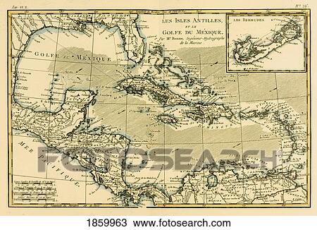 Map Of The West Indies And The Mexican Gulf, Circa. 1760. From “Atlas De Toutes Les Parties Connues Du Globe Terrestre †By Cartographer Rigobert Bonne. Published Geneva Circa. 1760. View Large Photo Image Stock Image - Map Of The West Indies And The Mexican Gulf, Circa. 1760. From “Atlas De Toutes Les Parties Connues Du Globe Terrestre †By Cartographer Rigobert Bonne. Published Geneva Circa. 1760.. Fotosearch
