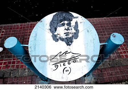 Maradona's Stencil, San Telmo, Buenos Aires, Argentina View Large Photo Image Stock Photograph - Maradona's Stencil, San Telmo, Buenos Aires, Argentina. Fotosearch