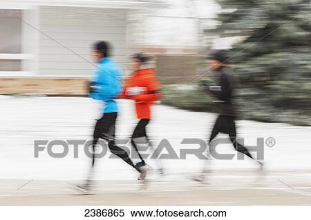 Marathon runners in winter; Winnipeg, Manitoba, Canada View Large Photo Image Stock Photography - Marathon runners in winter; Winnipeg, Manitoba, Canada. Fotosearch