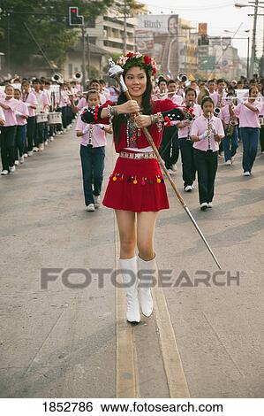 Marching Band In Flower Festival, Chiang Mai, Thailand View Large Photo Image Stock Photograph - Marching Band In Flower Festival, Chiang Mai, Thailand. Fotosearch