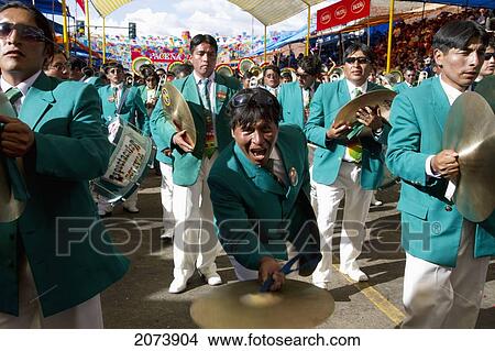 Marching Band In The Procession Of The Carnaval De Oruro, Oruro, Bolivia View Large Photo Image Picture - Marching Band In The Procession Of The Carnaval De Oruro, Oruro, Bolivia. Fotosearch