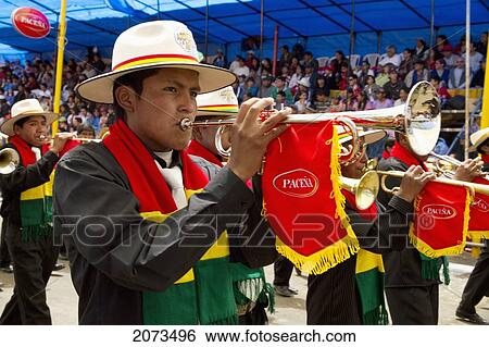 Marching Band In The Procession Of The Carnaval De Oruro, Oruro, Bolivia View Large Photo Image Stock Photograph - Marching Band In The Procession Of The Carnaval De Oruro, Oruro, Bolivia. Fotosearch