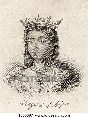 Stock Photo - Margaret Of Anjou 1429-1482 Queen Of King Henry Vi Of England From The Book Crabbs Historical Dictionary Published 1825. Fotosearch