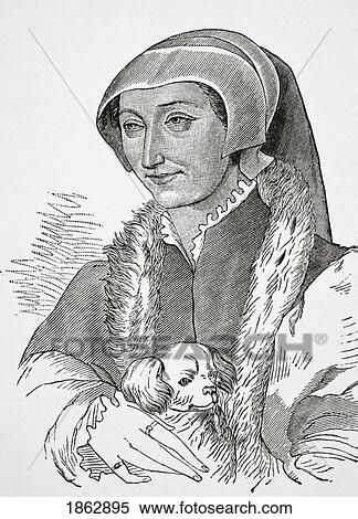 Stock Photography - Marguerite De Navarre, 1492 ÃƒÆ’Ã‚Â» 1549 Also Known As Marguerite Of Angouleme And Margaret Of Navarre, Queen Consort Of King Henry Ii Of Navarre. From Science And Literature In The Middle Ages By Paul Lacroix Published London 1878. Fotosearch