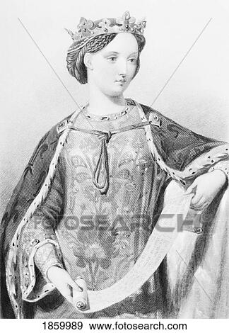 Stock Photo - Marguerite Of France, 1279-1317. Queen Of King Edward I Of England. Engraved By B. Eyles After E. Corbould. From The Book The Queens Of England, Volume I By Sydney Wilmot. Published London Circa. 1890.. Fotosearch