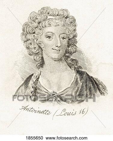 Stock Image - Marie Antoinette 1755-1793 Queen Of France Wife Of Louis Xvi From The Book Crabbs Historical Dictionary Published 1825. Fotosearch