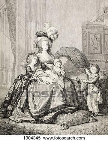Stock Photography - Marie-Antoinette And Her Children. From Left, Marie-Th. Fotosearch