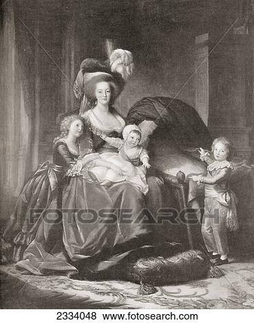 Stock Photo - Marie Antoinette And Her Children Marie Th. Fotosearch
