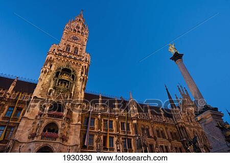 Stock Image - Marienplatz, Munch, Bavaria, Germany. Fotosearch