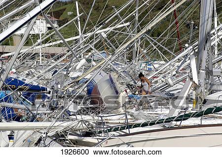 Stock Image - Marina After Hurican Ivan. Fotosearch