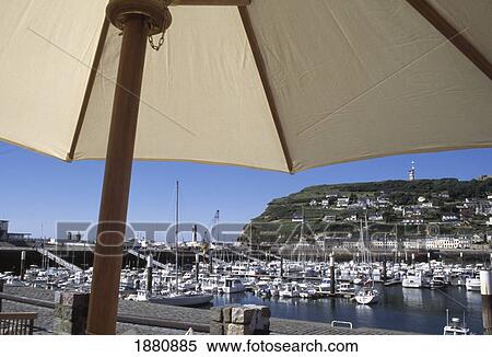 Marina Viewed Under Umbrella View Large Photo Image Stock Photography - Marina Viewed Under Umbrella. Fotosearch