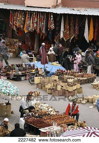 Market In Marrakech, (Marrakesh), Morocco, North Africa View Large Photo Image Stock Image - Market In Marrakech, (Marrakesh), Morocco, North Africa. Fotosearch