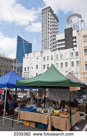 Market Stall In City; New Zealand View Large Photo Image Stock Image - Market Stall In City; New Zealand. Fotosearch
