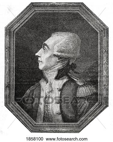 Stock Image - Marquis De La Fayette, Marie-Joseph Paul Yves Roch Gilbert Du Motier, 1757-1834 French Military Leader And Statesman. Engraved By Pannemaker-Ligny After De La Charlerie. From Histoire De La Revolution Francaise By Louis Blanc.. Fotosearch