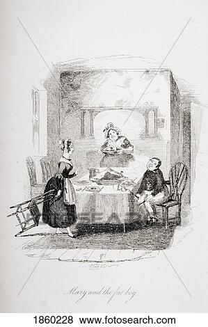 Mary And The Fat Boy. Illustration From The Charles Dickens Novel The Pickwick Papers By H. K. Browne Known As Phiz View Large Photo Image Stock Photo - Mary And The Fat Boy. Illustration From The Charles Dickens Novel The Pickwick Papers By H. K. Browne Known As Phiz. Fotosearch