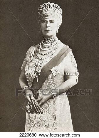 Stock Image - Mary Of Teck, Victoria Mary Augusta Louise Olga Pauline Claudine Agnes, 1867. Fotosearch