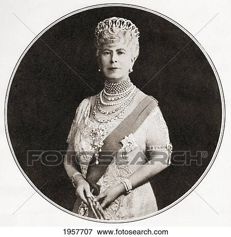 Stock Photo - Mary Of Teck, Victoria Mary Augusta Louise Olga Pauline Claudine Agnes, 1867. Fotosearch