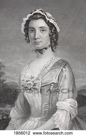 Stock Image - Mary Philipse 1730 - 1825. First Love Of George Washington. From The Book Gallery Of Historical Portraits Published C. 1880.. Fotosearch