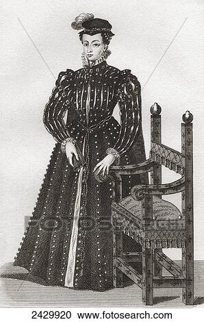 Stock Image - Mary, Queen of Scots, 1542. Fotosearch