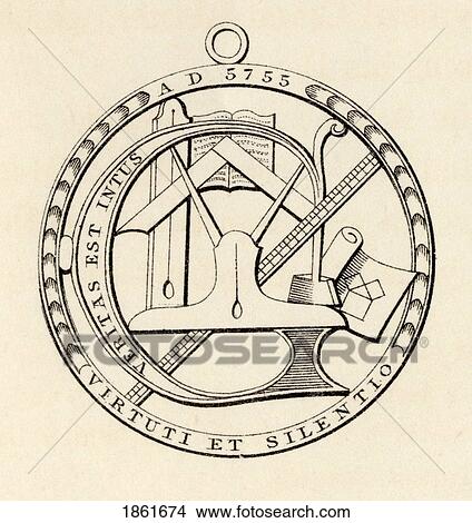 Masonic Seal Engraving From The Book The History Of Freemasonry Volume Iii Published By Thomas C. Jack London 1883 View Large Photo Image Picture - Masonic Seal Engraving From The Book The History Of Freemasonry Volume Iii Published By Thomas C. Jack London 1883. Fotosearch