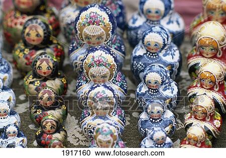 Stock Image - Matrioshka Dolls; Saint Petersburg, Russia. Fotosearch