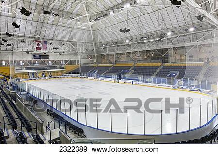 Stock Photo - Mattamy Athletic Centre Hockey Rink At The Former Maple Leaf Gardens; Toronto Ontario Canada. Fotosearch