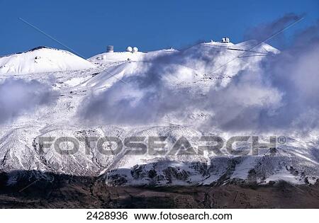 Mauna Kea summit with snow and observatories; Big Island, Hawaii, United States of America View Large Photo Image Stock Photograph - Mauna Kea summit with snow and observatories; Big Island, Hawaii, United States of America. Fotosearch