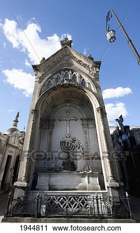 Stock Image - Mausoleum at the Cementerio de la Recoleta, Buenos Aires, Capital Federal, Argentina. Fotosearch