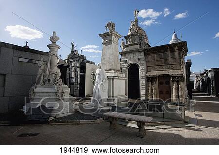 Stock Photo - Mausoleum at the Cementerio de la Recoleta, Buenos Aires, Capital Federal, Argentina. Fotosearch