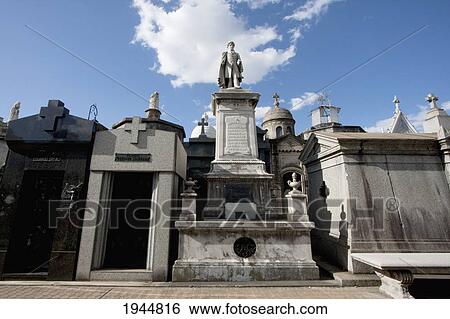 Stock Photograph - Mausoleum at the Cementerio de la Recoleta, Buenos Aires, Capital Federal, Argentina. Fotosearch