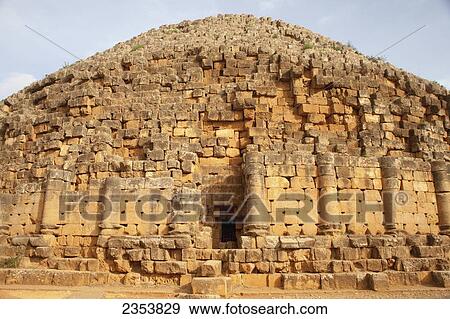 Stock Photo - Mausoleum of Numidian Kings, near Tipaza; Algeria. Fotosearch
